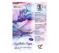 Ursus Yupo 16266400 Synthetic Paper, DIN A6, 25 Sheets, 85 g/m², Synthetic, Smooth Surface, Tear and Waterproof, UV Lightfast, Extremely Durable, 100% Recyclable, Versatile Use