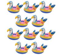 URSXODAWQ 10pcs Inflatable Drink Holder, Pool Drink Holder Floats, Cute Bird Design Inflatable Cup Holder for Pool Party, with Bright Colors and Durable PVC Material for Swimming Pools Hot T