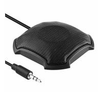 URSXODAWQ Desktop Conference Microphone, 360° Omnidirectional Condenser Mic with 3.5mm Plug and Play for PC Laptop, Compatible with Mac for Video Conferencing Online Class