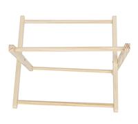 URSXODAWQ Macrame Magazine Rack Small Bohemian Woven Storage Basket, Handcrafted Book Holder with Natural Wood Frame, Decorative Organizer for Living Room Sofa Side