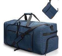 Urtala Travel Duffel Bag for Women & Men, Large Foldable Overnight Weekender Bag with Shoes Compartment & Shoulder Strap, Lightweight Waterproof Luggage Bag, Dark Blue, 80L, Fashion