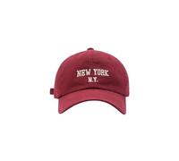 URTAODFE Classic Cotton New-York Embroidery Hat Men Women Baseball Cap (UK, Alpha, L, Red)