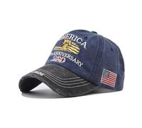 URTAODFE USA 250th Anniversary Cap, 3D Crown America Embroidery Retro Cotton Hat for Patriotic Parades, Veterans & Patriots (UK, Alpha, L, Black)