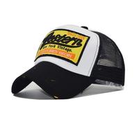URTAODFE Western New York Vintage Trucker Hat, Distressed Mesh Baseball Cap for Men Women, Retro 1985 Snapback Sun Hat (UK, Alpha, L, Black)