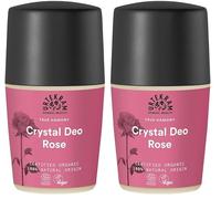 Urtekram Cream Crystal Deo Rose - 50 ml - Natural Deodorant with Mineral Salt, Fresh Rose Scent, Alcohol-Free, Certified Natural Cosmetics, Vegan & Aluminium-Free (Pack of 2)
