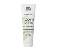 Urtekram Flouride Free Mint with Green Tea Toothpaste - Vegan - Organic - Natural Ingredients - Urtekram Dental, 75ml (Pack of 1)