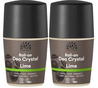 Urtekram Lime Crystal Deo - 50 ml - Natural Deodorant with Mineral Salt & Organic Citrus Oils, Fresh Scent, Alcohol-Free, Aluminium-Free, COSMOS Organic, Vegan & Gentle on Skin (Pack of 2)