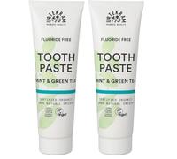 Urtekram Mint and Green Tea Toothpaste Organic, Without Fluoride, 75 Millilitre (Pack of 2)