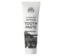 Urtekram Charcoal Toothpaste - Natural Fluoride-Free Toothpaste - Gently Whitening with Organic Aloe Vera & Myrrh - Vegan & Certified Organic - Fresh Breath, 75 ml