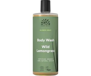 Urtekram Wild Lemongrass Body Wash with Aloe Vera, 500 ml | COSMOS ORGANIC certified by Ecocert Greenlife; Moisturising shower gel with a fresh lemongrass and citrus scent