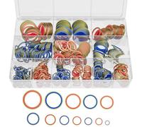 Urtioty 245 PCS Bonded Seal Washers Oil Drain Plug Gaskets, Crush Washer Assortment Kit M6 to M30, Metal Rubber Sealing Washers for Engine Oil Drain, Hydraulic & Pipe Connections
