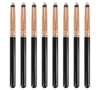 Urtlia Professional Small Pencil Eyeshadow Brush 8Pcs for Eye Shadow Eyeliner Smudge Blending Precision Perfect Cut Crease Makeup Brushes Tool Set(Black-EA01)
