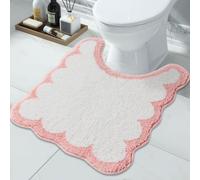 Urtlmaji Toilet Mat, U-Shaped, Washable, 61 x 50.8 cm, Corrugated Contours, Bathroom Rugs for Bathroom, Non-Slip, Microfiber, Absorbent, Soft, Aesthetic, Neat, Small, Cute, Bathroom Rugs for Toilet,