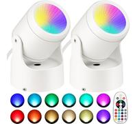 URTOM - 6W RGBW Indoor Elevated Lights & 16 Color Changing Indoor Lights with Remote, Dimmable Indoor LED Lights for Indoor and Plant Party, Pack