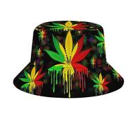 urtradezz Jamaican Reggae Rasta Lover Bucket Hat for Men Women Fisherman Hat Packable Sun Cap Outdoor Travel Beach Caps