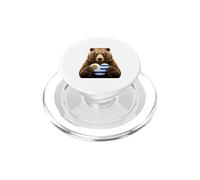 Uruguay Flag Heart Pride Country Heritage Bear Uruguayan PopSockets PopGrip for MagSafe