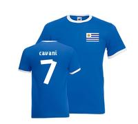 Uruguay Men's Mens Edison Cavani Ringer Tee in Blue | Size: 2XL Uruguay Blue 2XL