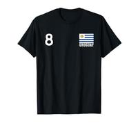Uruguay Number 8 National Flag Country Heritage T-Shirt
