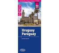 Uruguay & Paraguay Map 1:1,200,000 scale (waterproof and Tear Resistant )