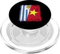Uruguay Vietnam Half Flag Uruguayan Vietnamese History PopSockets PopGrip for MagSafe
