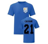 Uruguay Women's Womens Edinson Cavani National Hero Tee in Blue | Size: XL Uruguay Blue XL