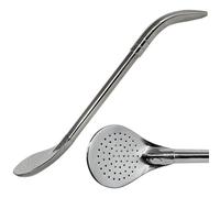 Uruguayan Style Bombilla with “Pico de Loro” - Curved Mouthpiece for Perfect Yerba Mate Angle | Gaucho Bruno | Free Cleaning Brush and Gift Box