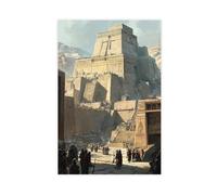 Uruk Ancient City Art Print, Iraq Mesopotamian Civilization Canvas Poster Bedroom Decor Landscape Office Room Decor Gift 12x18inch(30x45cm)