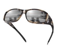 URUMQI Fit Over Glasses Sunglasses Womens Men with UV400 Protection, Anti Glare Sunglasses Over Glasses, Polarised Wrap Around Sun Glasses Suitable for Daily Wear & Outdoor