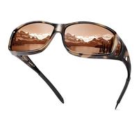 URUMQI Polarized Sunglasses Fit Over Glasses for Men Women, Oversized Square Sun Glasses UV400 Protection Shades