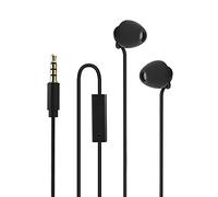 Ururtm Sleeping Headphones Earphones, Soft Comfortable Silicone Noise Isolating Earbuds with Mic Earplugs for Nighttime, Insomnia, Travel, Sport, Meditation & Relaxation (Black)