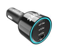 URVNS 240W USB C Car Charger, Super Fast Charging 4-Ports PD3.1 140W/PD3.0 100W PPS 45W QC65W Type-C Car Adapter for MacBook Pro Laptop iPhone 16 15 Max iPad Samsung Galaxy S24/23 Pixel etc