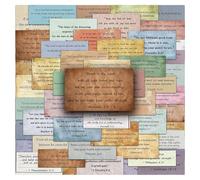 URYVAIW Vintage Stickers with Phrases and Quotes (Pack of 50), Retro Motivation, Love and Friendship Stickers on Kraft Paper, Decoration for Daily, Scrapbooking, Gifts and Laptop (Design SJ-1591)
