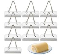 Uryxery 10Pcs Transparent Cupcake Box, Rectangle Clear Cake Packaging Boxes for Cheesecake, Macaron, Muffin, Cookies, Pies, Mini Cakes, Fairy Cakes, Ideal for Gifting, Home Bakeries with Tray