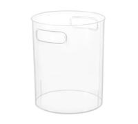 Uryxery Clear Open-Top Trash Bin, 12L Small Plastic Bin for Bedroom, Kitchen & Office, Transparent Waste Bin with Space-Saving Design