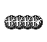 URYYRIT Car Hub Centre Caps, For Alfa Romeo 159 147 156 166 GT Giulietta Giulia, 56mm, Waterproof DustProof Wheel Decoration Cover, Wheel Center with Logo Emblem Sticker, Exterior Accessories,black