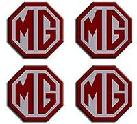 URYYRIT Car Hub Centre Caps, For Morris Garages MG F 3 6 7 350 GS ZS EZS ONE HS E X, 55mm, Waterproof DustProof Wheel Decoration Cover, Wheel Center with Logo Emblem Sticker, Exterior Accessories,red