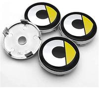 URYYRIT Car Hub Centre Caps, For Smart Fortwo Forfour 450 451 454 453, 60mm, Waterproof DustProof Wheel Decoration Cover, Wheel Center with Logo Emblem Sticker, Exterior Accessories