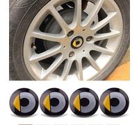 URYYRIT Car Hub Centre Caps, For Smart Fortwo Forfour 453 451, 57mm, Waterproof DustProof Wheel Decoration Cover, Wheel Center with Logo Emblem Sticker, Exterior Accessories,yellow