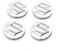 URYYRIT Car Hub Centre Caps, For Suzuki Swift SX4 S-Cross Ignis Vitara, 54mm, Waterproof DustProof Wheel Decoration Cover, Wheel Center with Logo Emblem Sticker, Exterior Accessories,silver