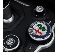 URYYRIT Zinc Alloy, Car Center Console Knob Decoration Sticker, Gear Shift Kit 3D Decal, For Alfa Romeo Giulia Stelvio Interior Retrofit Accessories,Multi-colored Giulia