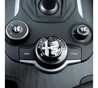 URYYRIT Zinc Alloy, Car Center Console Knob Decoration Sticker, Gear Shift Kit 3D Decal, For Alfa Romeo Giulia Stelvio Interior Retrofit Accessories,black-white Stelvio