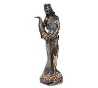 US 11.38 Inch Blinded Greek Goddess Fortuna Cold Cast Bronze Figurine