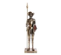 US 11.63 Inch Don Quixote Standing with Spear Cold Cast Bronze Figurine