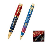 Us 250 Years of Freedom Commemorative Pen, Patriotic Collectible Pens with Gift Box, Writing Instrument for History Lovers, Christmas Bulk Ballpoint Gifts for Adults and Kids (#A+B)