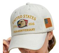 US 250th Anniversaries Cap - Adjustable 250 Years Eagle America Hat,Outdoor Supplies for Birthday Celebration Halloween Hiking Boating Fishing Camping