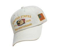 US 250th Anniversaries Hat | Adjustable 250th Eagle Commemorative US Cap - Outdoor Supplies for Birthday Celebration Halloween Hiking Boating Fishing Camping
