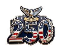 US 250th Anniversary Commemorative Brooch 1776 2026 Historic Celebration Brooch US Patriotic Lapel Button Brooches Gift For Veterans Active Duty Collectors Glass Bead Garland (Light Yellow, A)