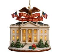 US 250th Anniversary Ornament, Pendant Decorations Hanging On Christmas Trees and Related to The 250th Anniversary of The United States, Specially Designed for Patriots - 2026 (The White House)