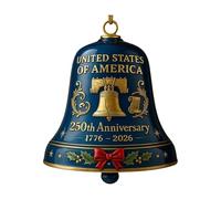 US 250th Anniversary - Vintage Commemorative Bell, Iron Wind Chime with Carved Design for Parties, Time Worn Elegant Antique Metal Base | School Park Door Path
