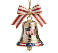 US 250th Bell Ornament - America's Patriotic Decor, American Heritage Festival Ornament, Bicentennial Style Home Display Accent, Seasonal Independence Party Sculpture | Christmas Uniques Tree